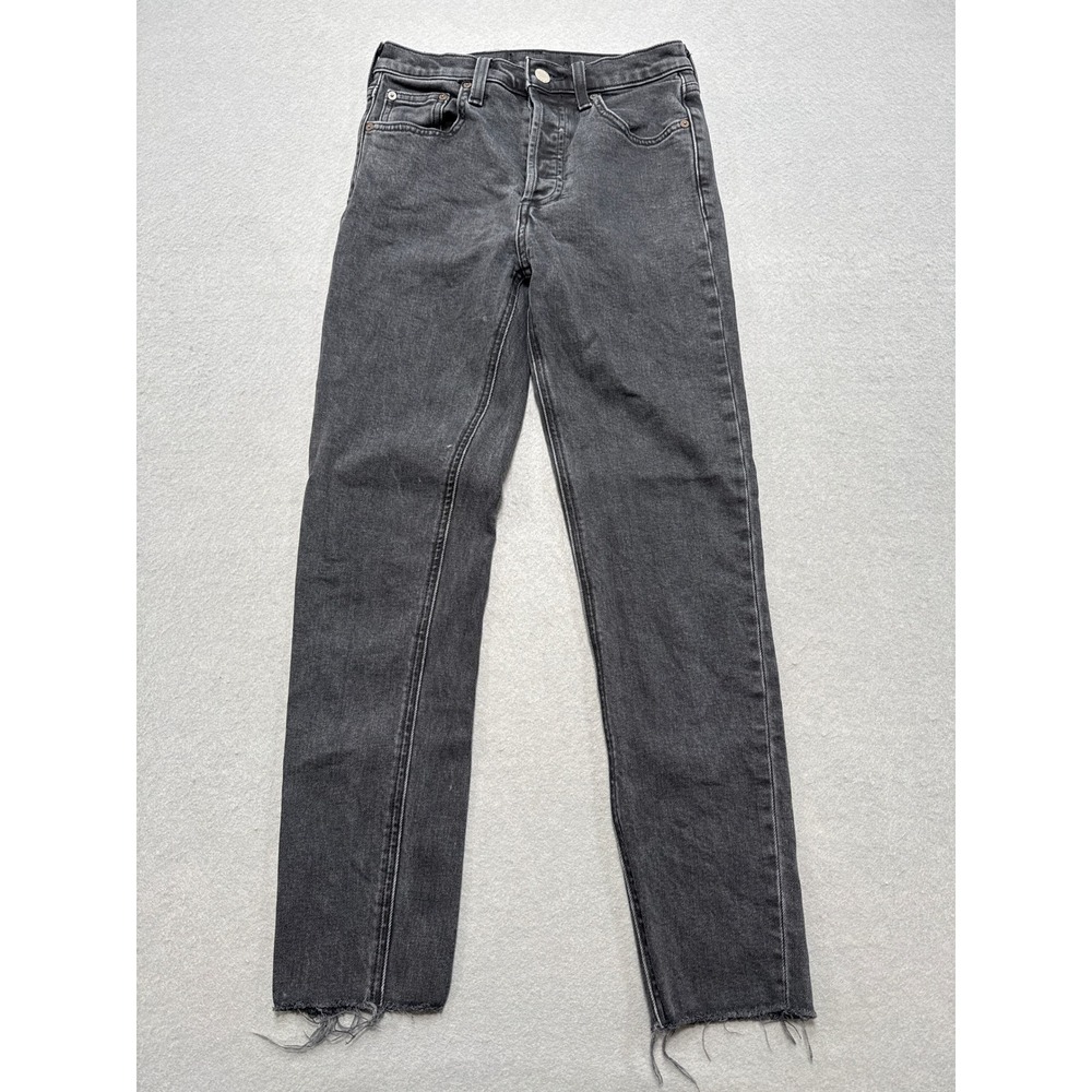 Denim Forum Jeans Women's‎ 26/4 Black Faded The Yoko High Rise Slim Skinny Fit